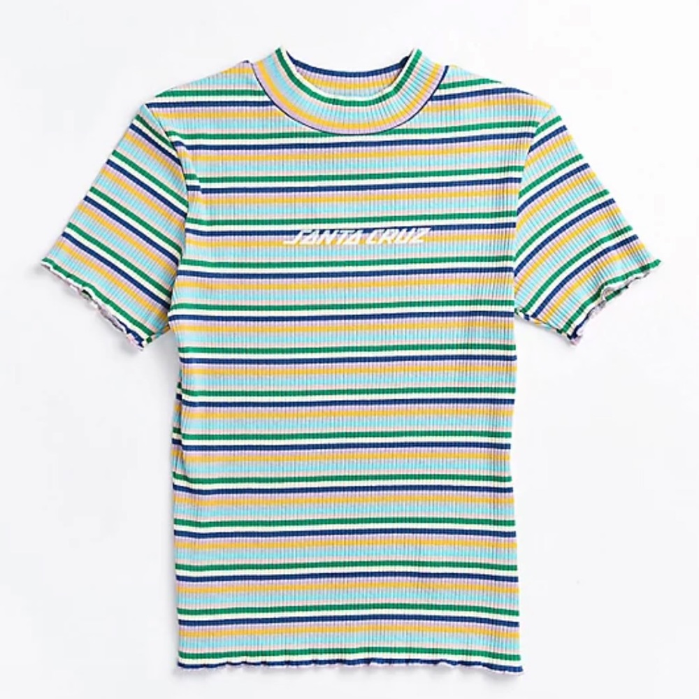 Santa Cruz Skateboards Rib classic striped tee - size L